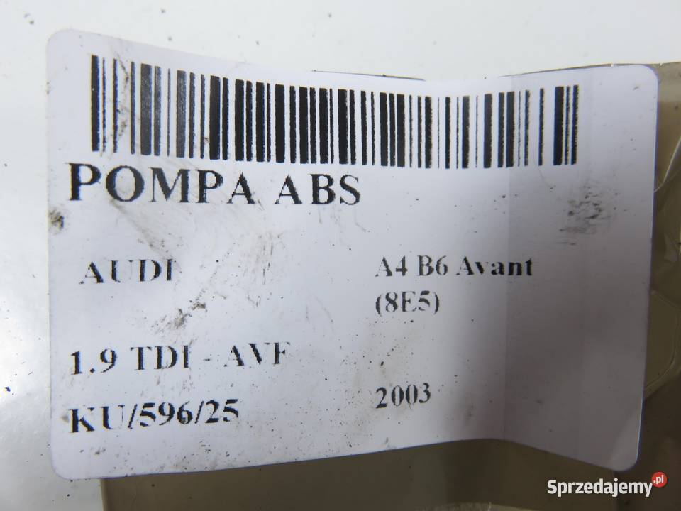 POMPA ABS AUDI A4 B6 8E5 0265950011 8E0614517 Układ ABS i ESP