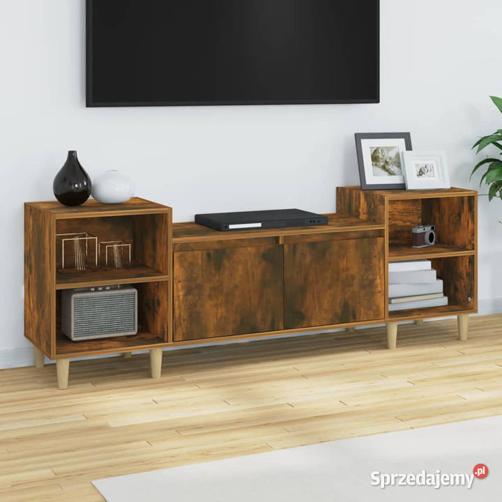 Szafka pod telewizor przydymiony dąb 160x35x55 mazowieckie Warszawa