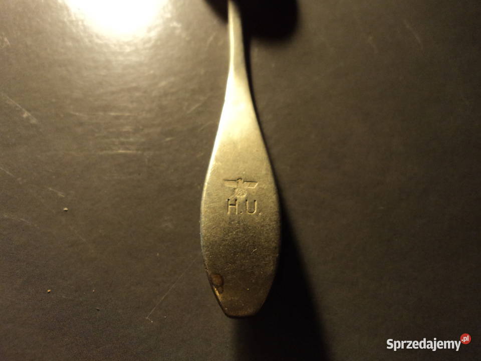Niemiecka łyżeczka do herbaty ze swastyką HU Nowy Sącz
