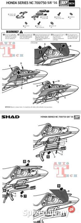 KUFRY BOCZNE STELAŻ KPLHONDA NC 750 X 162020 kufry
