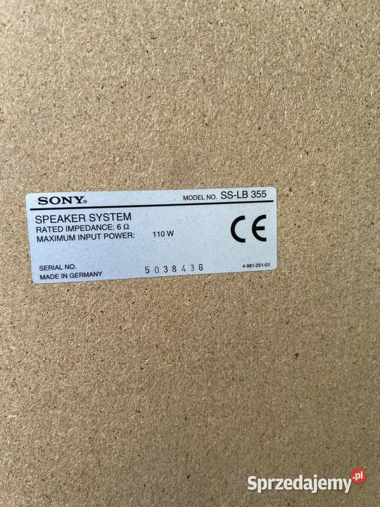 Kolumny Sony SSLB 355 Zebrzydowice