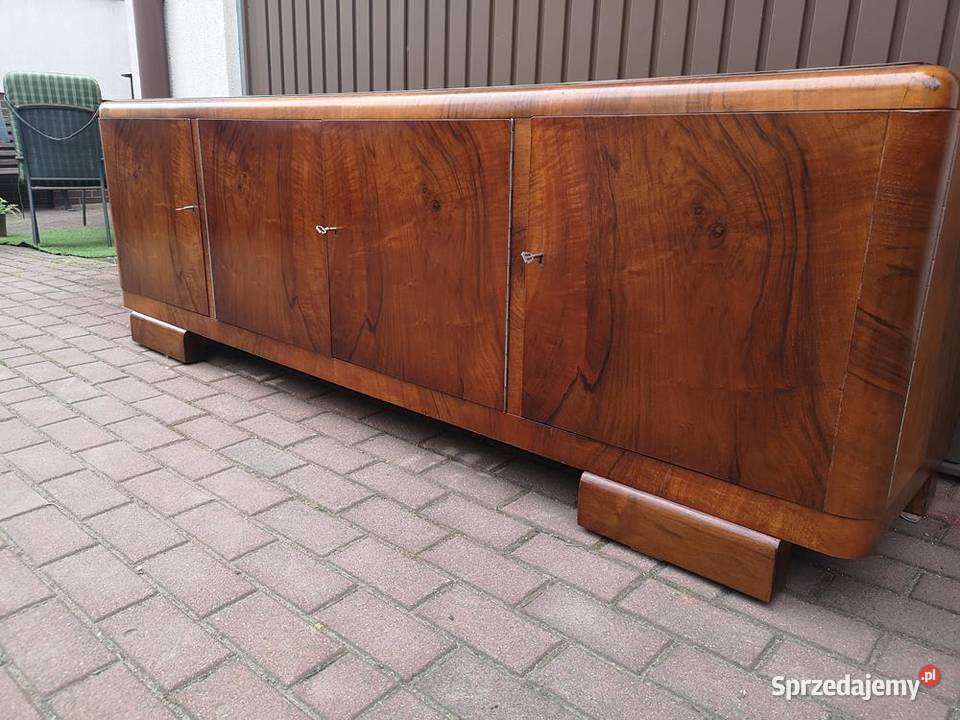 Komoda Szafka ARTDECO RTV Niska 217 Orzech Antyki