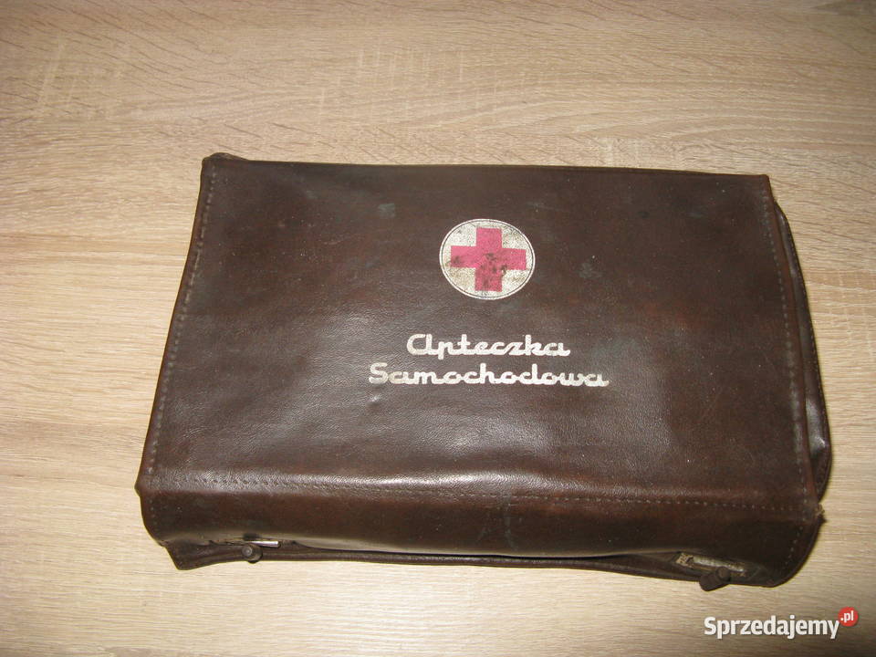 apteczka samochodowa zabytkowa kompletna Ostrołęka