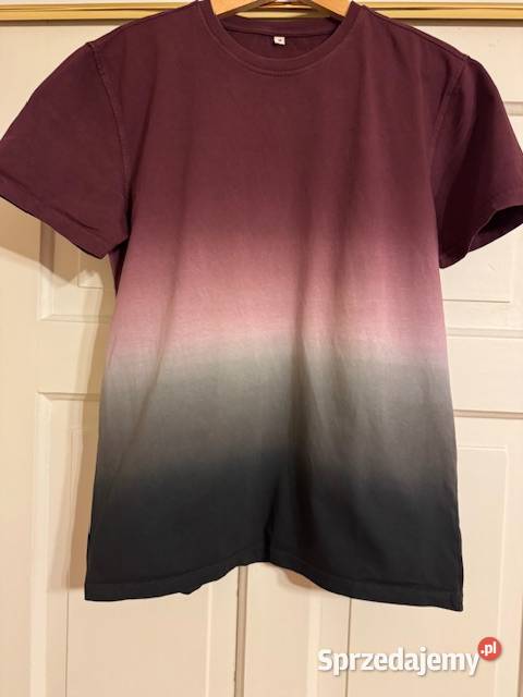 Tshirt męski M różowozielony cieniowany bawełna Częstochowa sprzedam