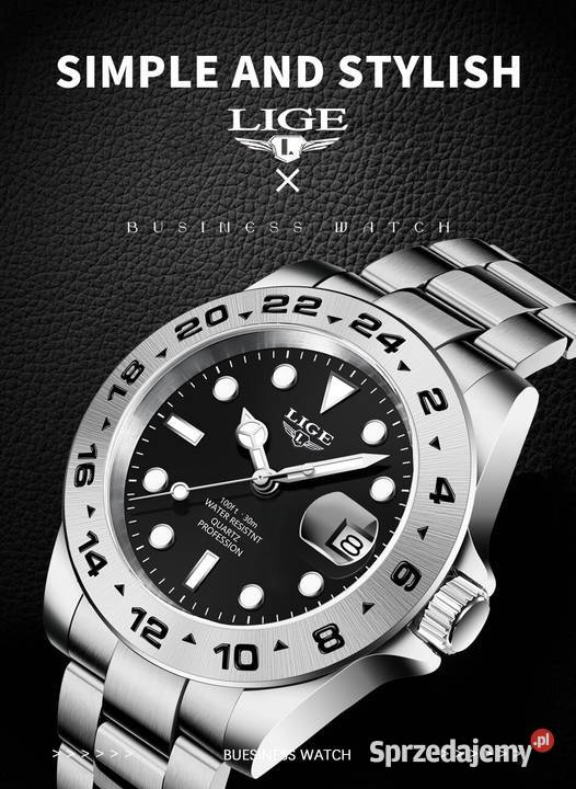 Sportowy zegarek męski Lige datownik z lupą Gorzów Wielkopolski