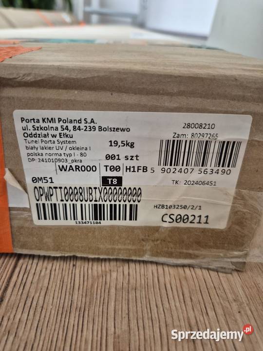 OŚCIEŻNICA REGULOWANA BIAŁA DO DRZWI