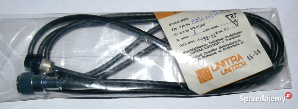KABEL RG58 WTYK BNC UC1 UHF 2m UNITRA zachodniopomorskie Koszalin