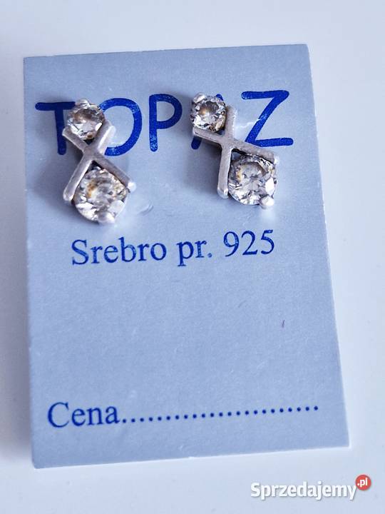 Srebrne kolczyki srebro Dąbrowa Górnicza sprzedam