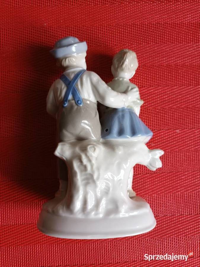 Figurka z porcelany szkliwnej Saksonia i Aleksandrów Łódzki