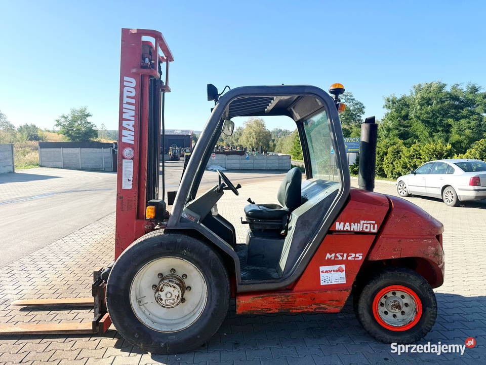wózek widłowy terenowy MANITOU MSI25D przesuw Działoszyn sprzedam