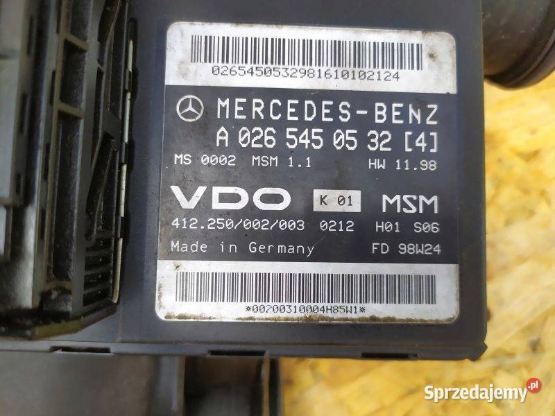 STEROWNIK SILNIKA MERCEDES A KLASA A0265450532 Gliwice