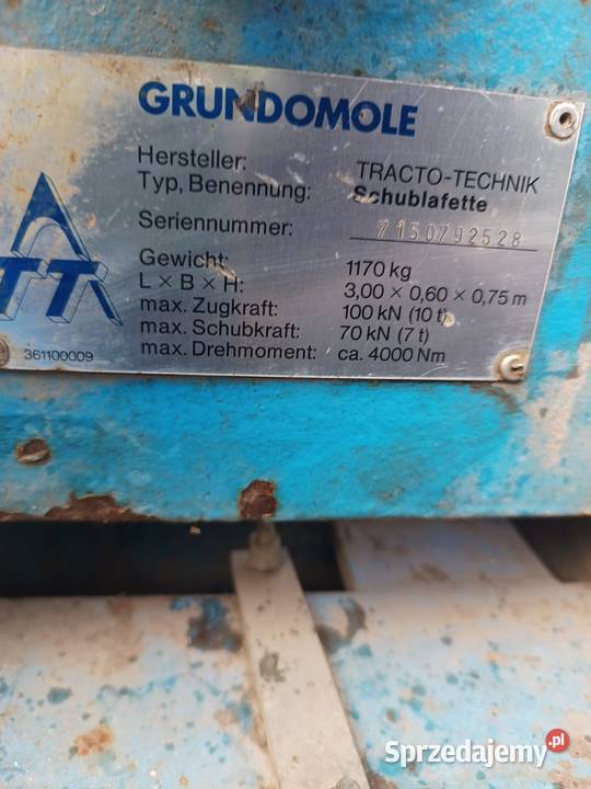Wiertnica Tracto Technik Grundomole Żary sprzedam
