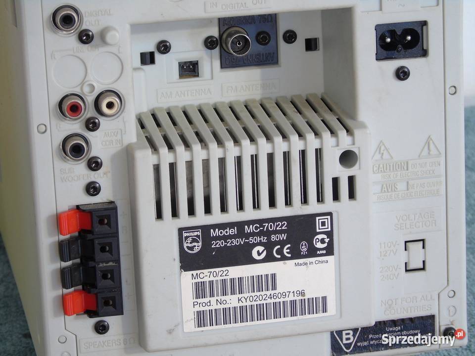 Wieża Philips 80 wat AUX Radio magnetofon podkarpackie Jasło sprzedam