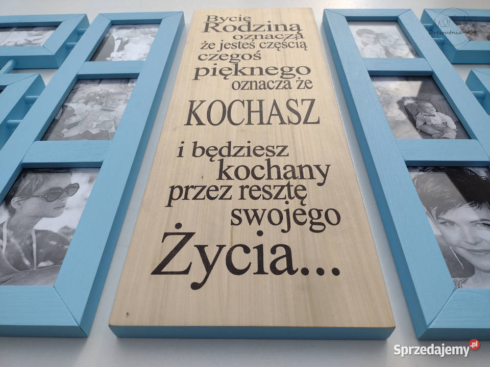 Multirama galeria ścienna z drewna Ramka na