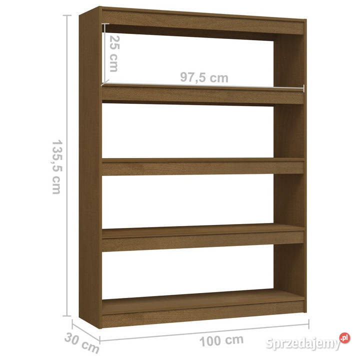 Regał na książkiprzegroda miodowy 100x30x1355 sprzedam