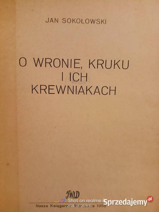 O wronie kruku i ich krewniakach Sokołowski Warszawa