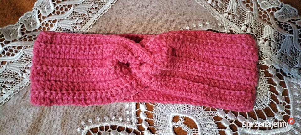 Ręcznie robiona opaska na głowę ciepła Częstochowa