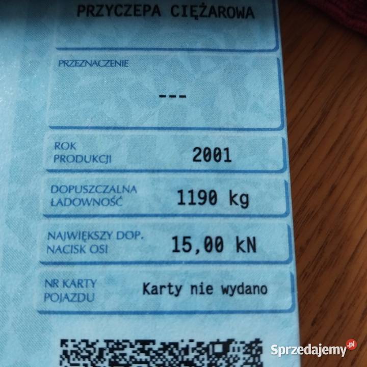 Przyczepka sam 1500 Lubin sprzedam