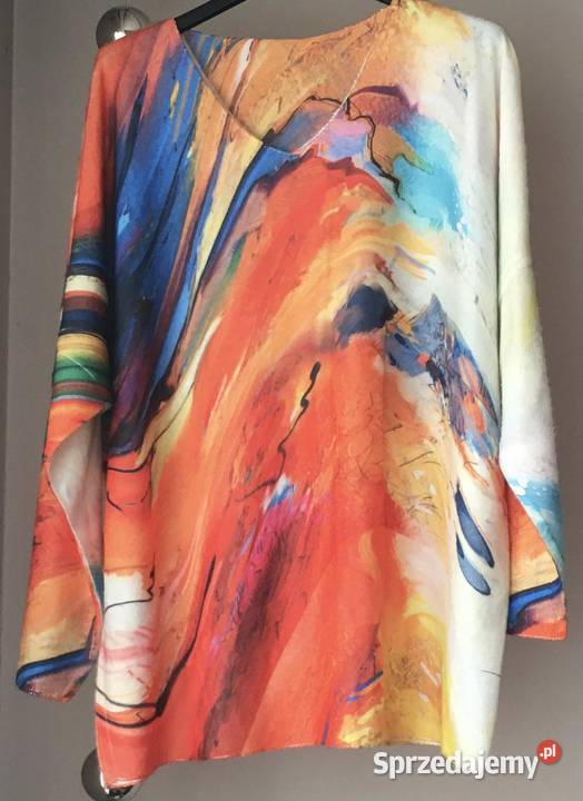 Bluzka dzianinka meszek kimono różne wzory niebieski Białystok