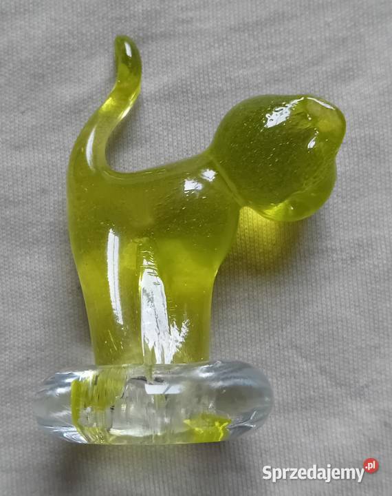 Szklana figurka Kotek w stylu Murano Koźminek sprzedam