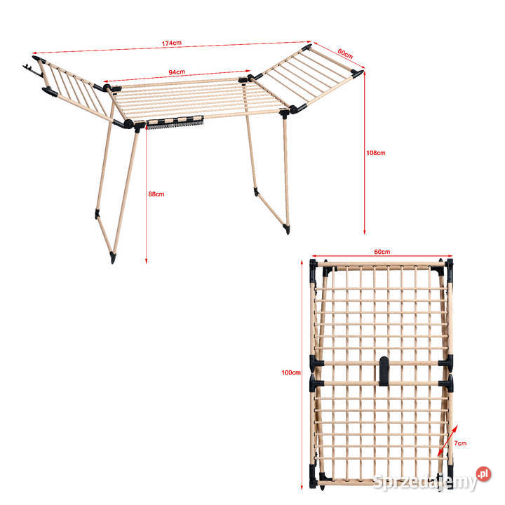 Stojąca suszarka na pranie odzież bieliznę