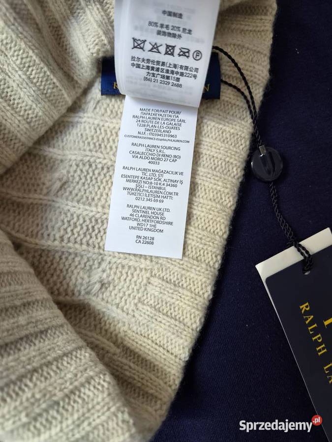Nowa beżowa czapka bawełniana Polo Ralph Lauren Bibice sprzedam