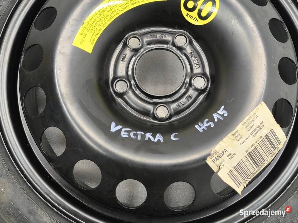 KOŁO DOJAZDOWE 16 OPEL VECTRA C 13131077 wielkopolskie sprzedam