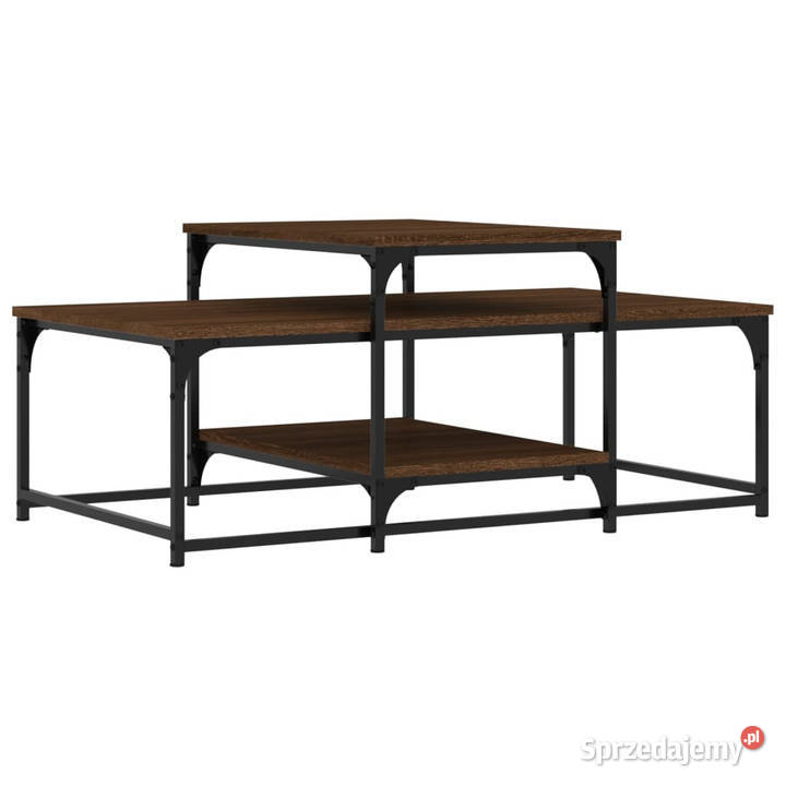 Stolik kawowy brązowy dąb 102x60x45 WM835318 Warszawa