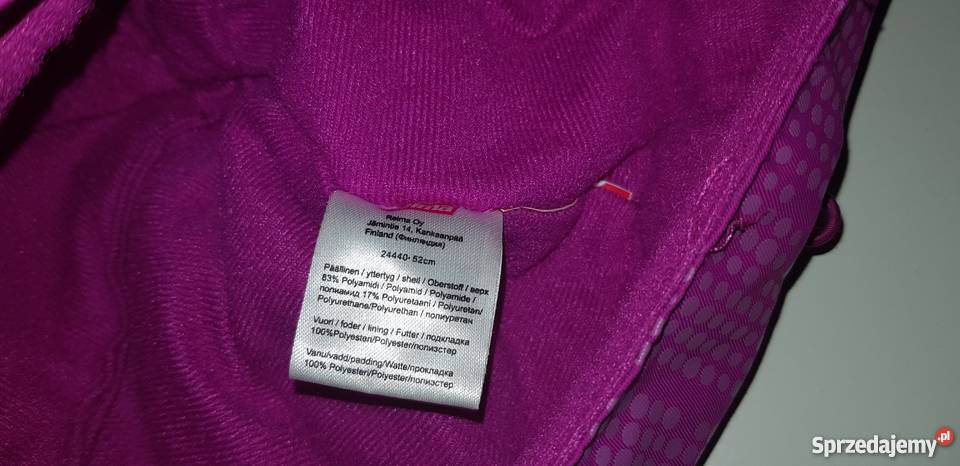 Ocieplana czapka pilotka REIMA TEC 52 dziewczynka mazowieckie Warszawa