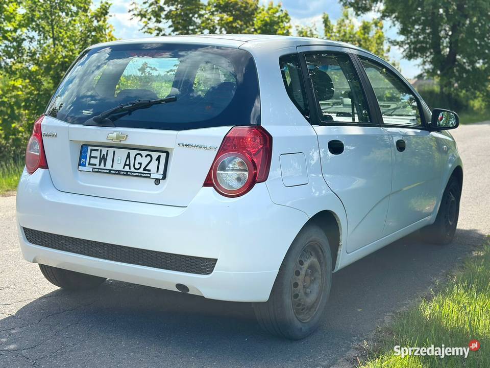Chevrolet Aveo 12 LPG biały ładny Oszczędny manualna Wieluń