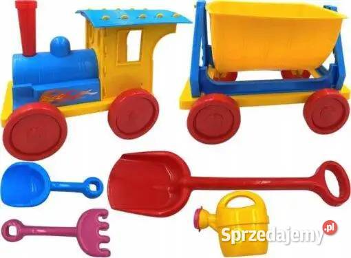zabawki do piaskownicy Pociąg Plus niebieski Pozostałe Dom i Ogród Kraków