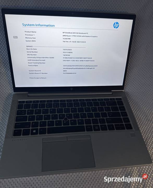 Laptop HP Elitebook 840 G7 i5vpro Kraków sprzedam