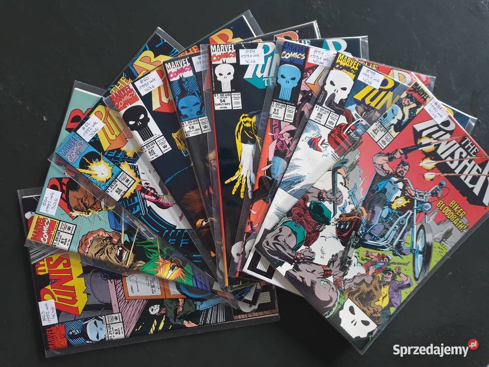 The Punisher zestaw 9 oryginalnych komiksów Gdynia