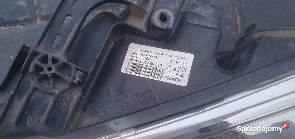 PEUGEOT 207 lampa przód lewy WYSYŁKA wielkopolskie Pobiedziska sprzedam