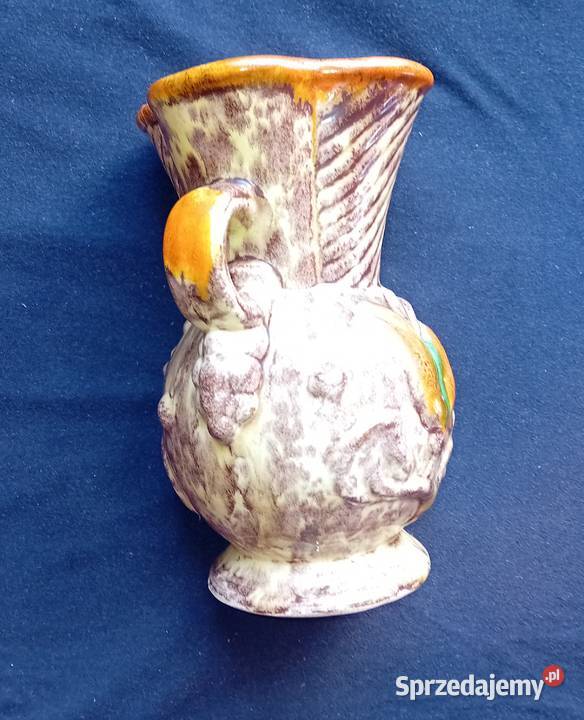 Wazon amfora ceramika z polewą uranową Jasba Koźminek