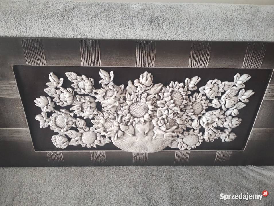 Płaskorzeźba słoneczniki Rękodzieło Ełk