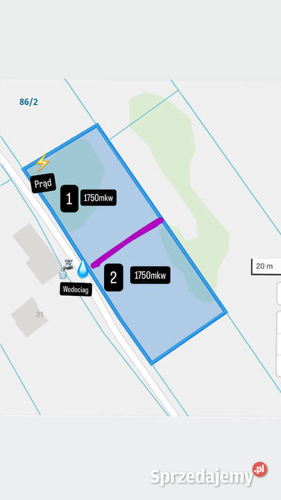 Działka z WZ Prawdziska Kalinowo 3 500 m możliwy sprzedam