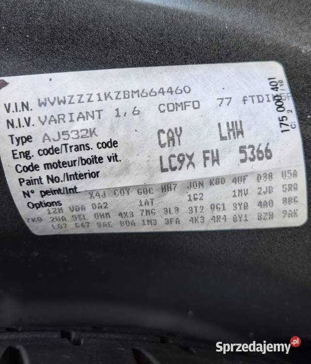 Błotnik prawy błotnik lewy Golf 6 czarny 2011r Części samochodowe Brzesko sprzedam