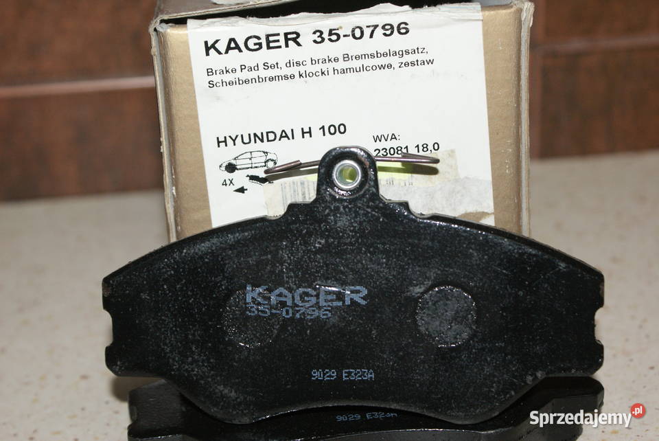 KLOCKI HAMULC HYUNDAI H100 9301 Zestaw klocków osobowe Pozostałe Białobrzegi