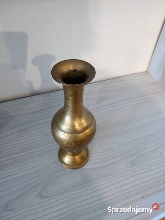 Piękny mosiężny wazon śląskie