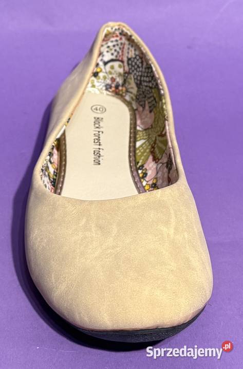 Beżowe gładkie baleriny rozmiar 40 AKS5