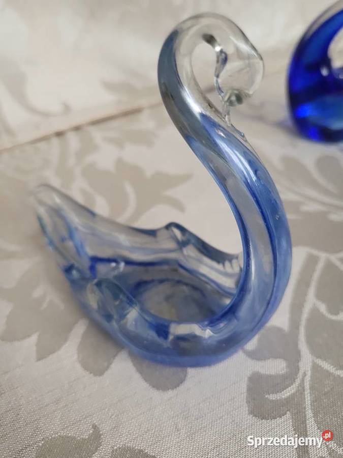 Figurka szkło barwione w masie ŁABĘDZ