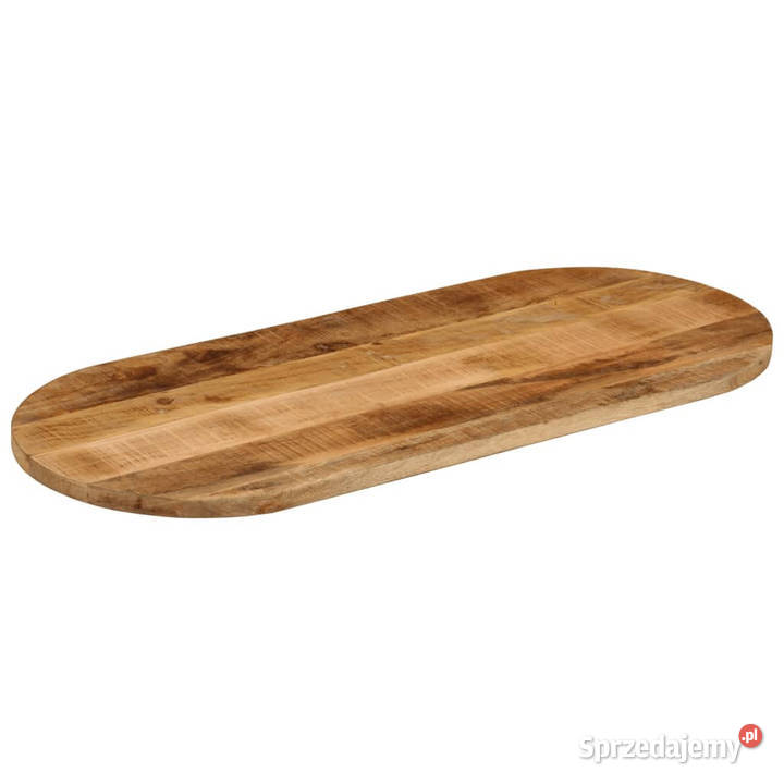 Blat stołu 80x40x25 owalny surowe drewno mango Blaty
