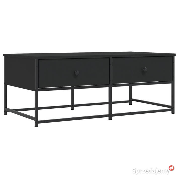 Stolik kawowy czarny 100x51x40 materiał Warszawa