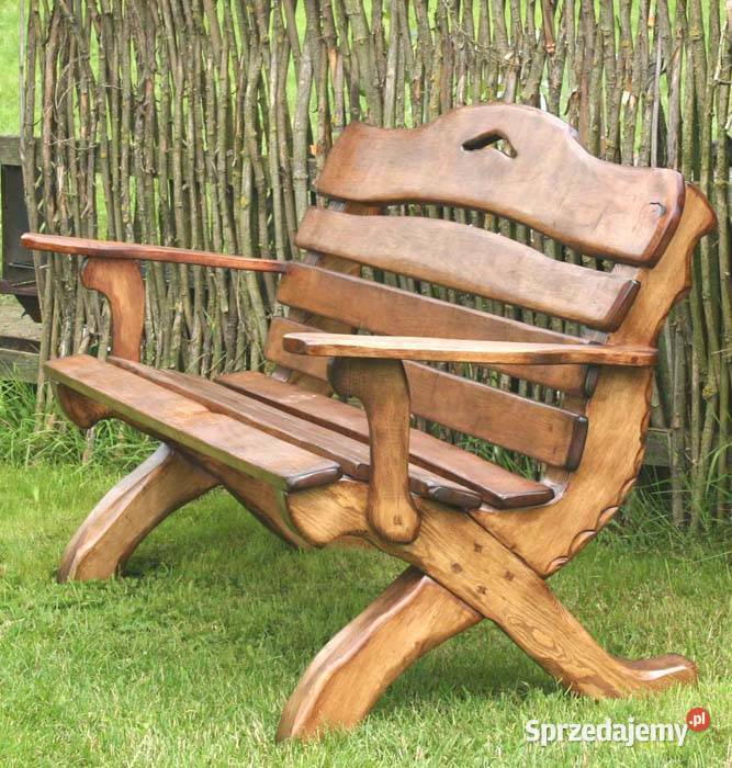 Drewniane meble ogrodowe wygodnie wyprofilowane Zestawy mebli ogrodowych sprzedam