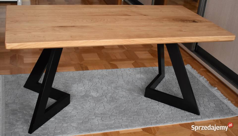 Stół, ława, stolik kawowy loft, dąb, nogi aluminiowe