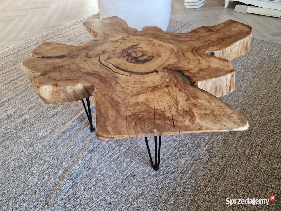 Stolik kawowy live edge dąb jesion wiąz ława Przysucha