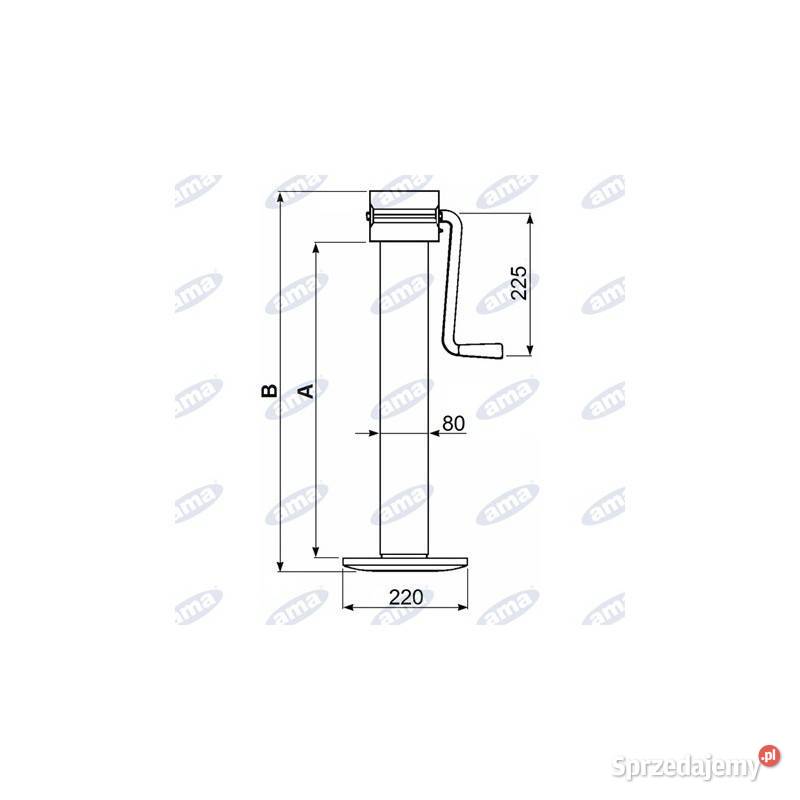 Stopa podporowa 80x80mm 5440 dwubiegowa SIMOL Kamionna
