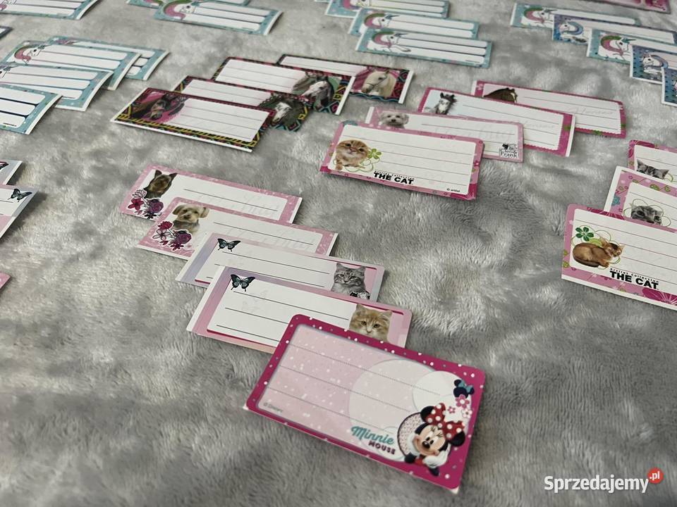 83 naklejki na zeszyt książkę do podpisania Jasło