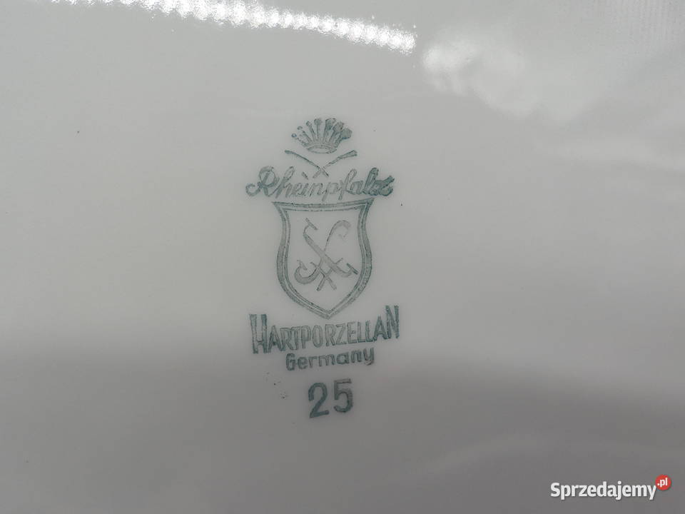 Talerz deserowy róże Rheinpfalz Hartporzellan Raszków